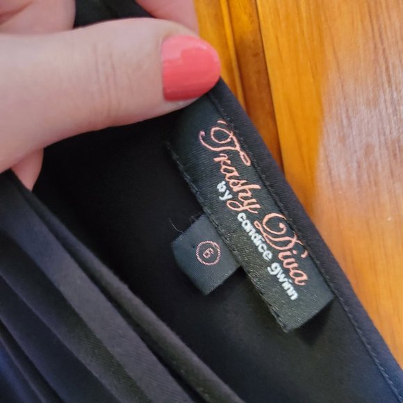 Trashy Diva Doris Dress in Black Rayon Stretch - 6 - Picture 4 of 5